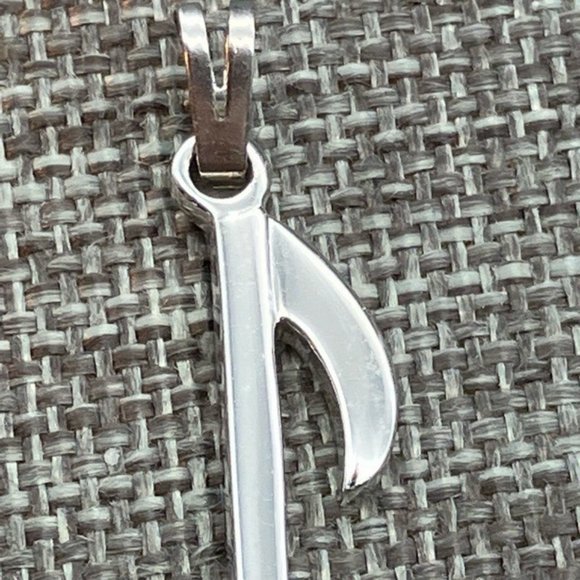 Monet Music Note Pendant Silver Quarter Eighth Note Musician Singer Songwriter - Picture 4 of 9